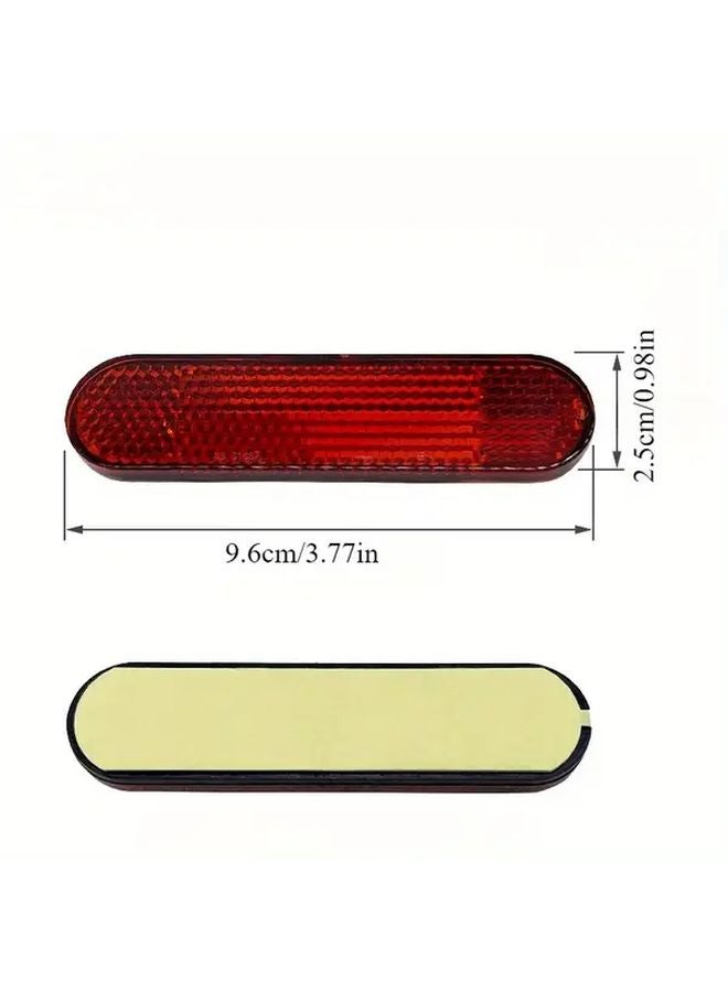 قطعتان ملصقات عاكسة حمراء من مادة ABS عاكس عالي الرؤية لشوكة الدراجة النارية - Image 3